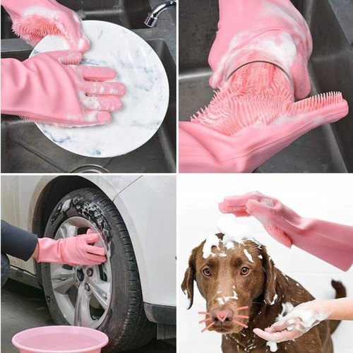 2pcs – Silicone Washing Gloves